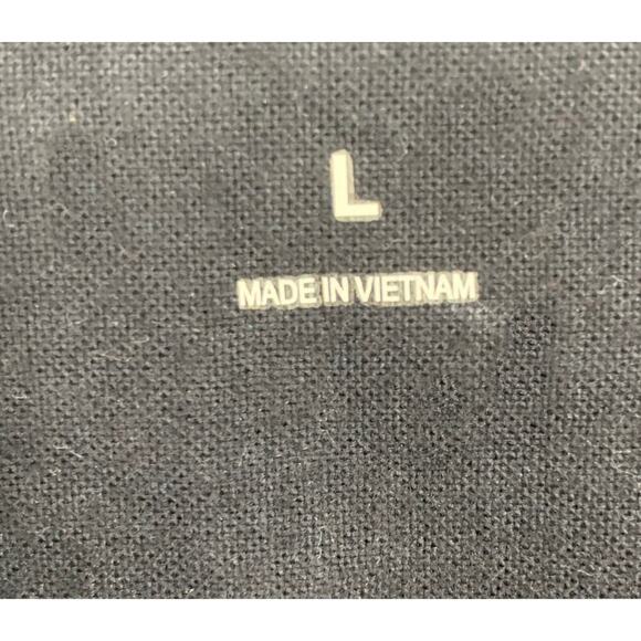 Muji Sz L Black Brushed Cotton Button Front Shirt Dress Pockets Boxy Minimalist - Picture 3 of 5